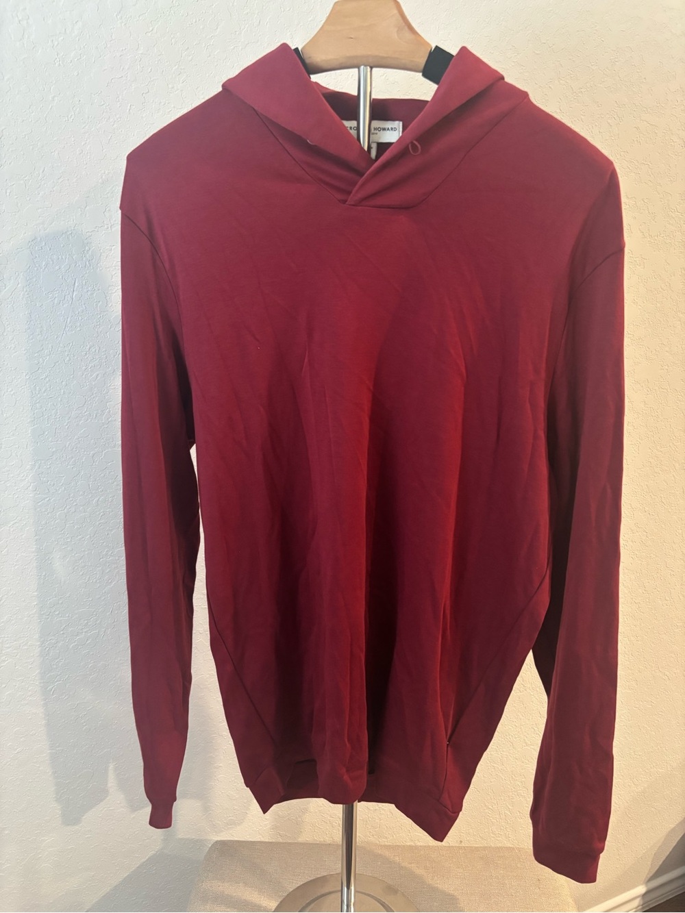 Crosby & Howard Burgundy Crossover  Pullover 100% Supima Cotton Mens Small